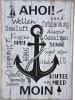 POSIWIO Schild "Ahoi" in Weiß - (B)36 x (H)50 cm
