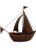 POSIWIO Decofiguur "Zeilboot" bruin - (B)32 x (H)30 x (D)9,5 cm