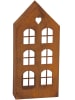 POSIWIO Windlicht "Huis" roestrood - (B)15,5 x (H)34 x (D)6 cm