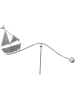 POSIWIO Windspel "Zeilboot" grijs - (B)78 x (H)126 cm