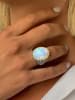 Nomad Vergold. Ring mit Edelstein