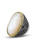 Nomad Vergold. Ring mit Perlmutt