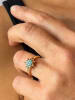 Nomad Vergulde ring met siersteen