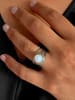 Nomad Vergold. Ring mit Edelstein