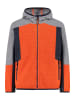 CMP Fleecejacke in Orange/ Grau/ Anthrazit
