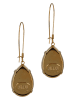 Otazu Vergulde oorhangers met Swarovski kristallen