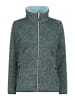 CMP Fleecejacke in Türkis/ Schwarz