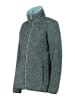 CMP Fleecejacke in Türkis/ Schwarz
