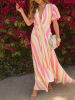 Milan Kiss Kleid in Bunt/ Creme/ Pink
