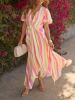 Milan Kiss Kleid in Bunt/ Creme/ Pink