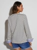 Milan Kiss Longsleeve in Creme/ Dunkelblau