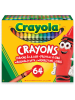 Crayola 64er-Set: Wachsmalkreiden - ab 3 Jahren