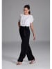 SWING Jumpsuit zwart/wit