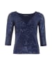 SWING Paillettenblouse donkerblauw