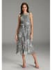 SWING Kleid in Grau/ Weiß