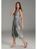 SWING Kleid in Grau/ Weiß