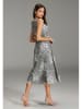 SWING Kleid in Grau/ Weiß