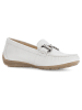 Gabor Leren mocassins wit