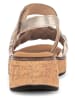 Gabor Leder-Keilsandaletten in Beige