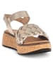Gabor Leder-Keilsandaletten in Beige