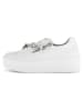 Gabor Leren sneakers wit/zilverkleurig
