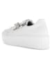 Gabor Leren sneakers wit/zilverkleurig
