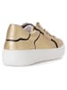 Gabor Leren sneakers goudkleurig/zwart