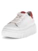 Gabor Leder-Sneakers in Weiß/ Rot