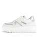 Gabor Leren sneakers wit/zilverkleurig