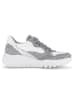 Gabor Leren sneakers wit/grijs/zilverkleurig
