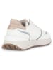 Gabor Leder-Sneakers in Weiß/ Hellblau/ Beige