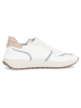 Gabor Leder-Sneakers in Weiß/ Hellblau/ Beige