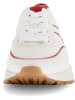 Gabor Leder-Sneakers in Weiß/ Rot