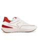 Gabor Leder-Sneakers in Weiß/ Rot
