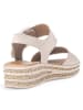Gabor Leder-Keilsandaletten in Beige