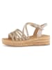 Gabor Keilsandaletten in Gold/ Beige