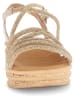 Gabor Keilsandaletten in Gold/ Beige