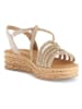 Gabor Keilsandaletten in Gold/ Beige