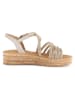 Gabor Keilsandaletten in Gold/ Beige