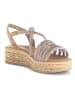 Gabor Sleehaksandalen goudkleurig/lichtbruin
