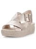 Gabor Leder-Keilsandaletten in Beige