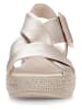 Gabor Leder-Keilsandaletten in Beige