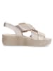 Gabor Leder-Keilsandaletten in Beige