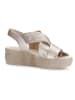 Gabor Leder-Keilsandaletten in Beige