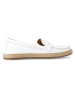 Gabor Leren mocassins wit