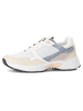 Gabor Leder-Sneakers in Weiß/ Beige/ Hellblau