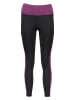 asics Legginsy funkcyjne w kolorze fioletowo-czarnym
