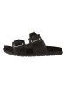 WODEN Leren slippers zwart