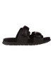 WODEN Leren slippers zwart
