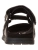 WODEN Leren slippers zwart